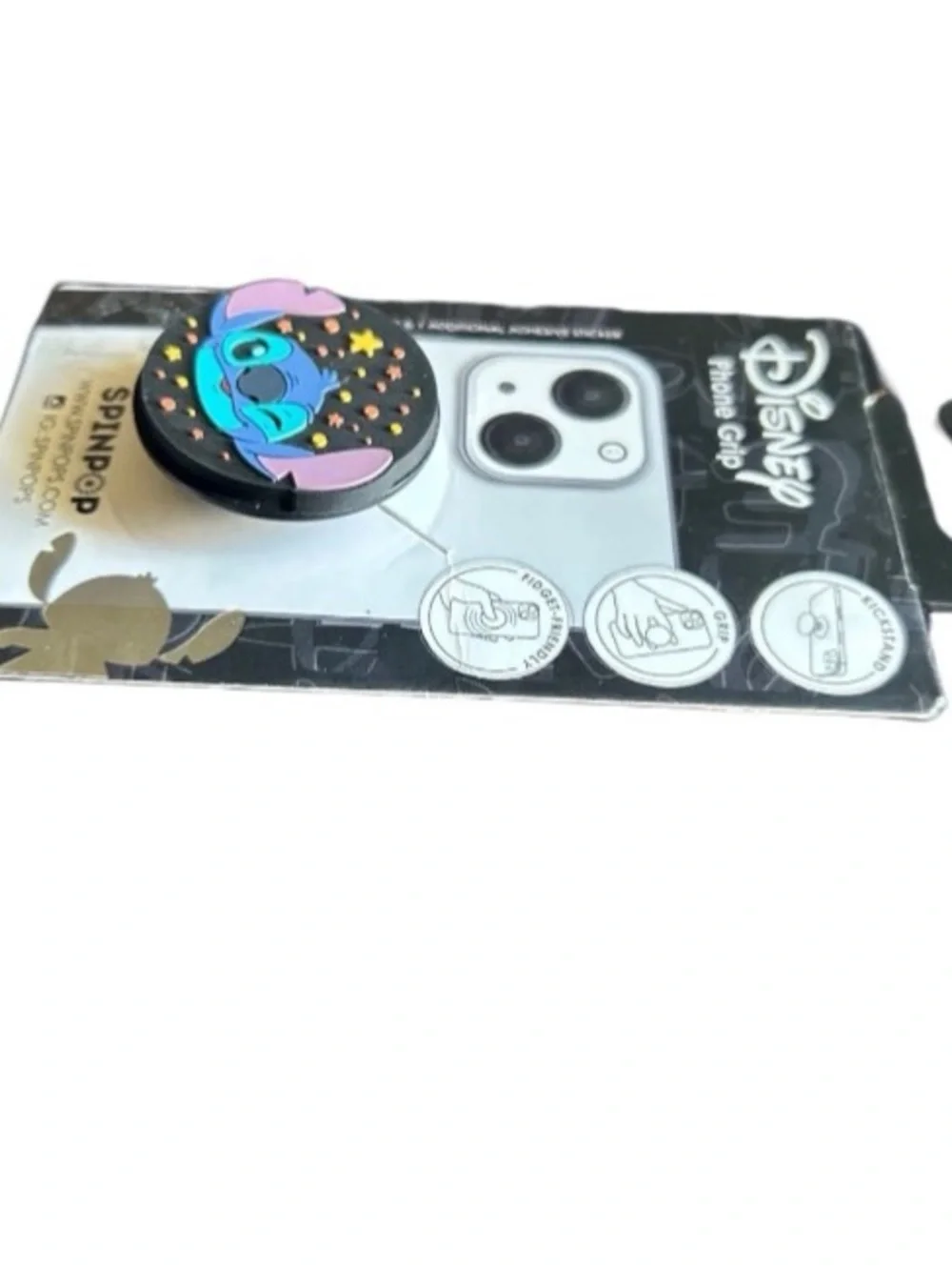 Disney Phone Grip Spin Pop Adjustable Phone Holder Stitch Winking Space Stars